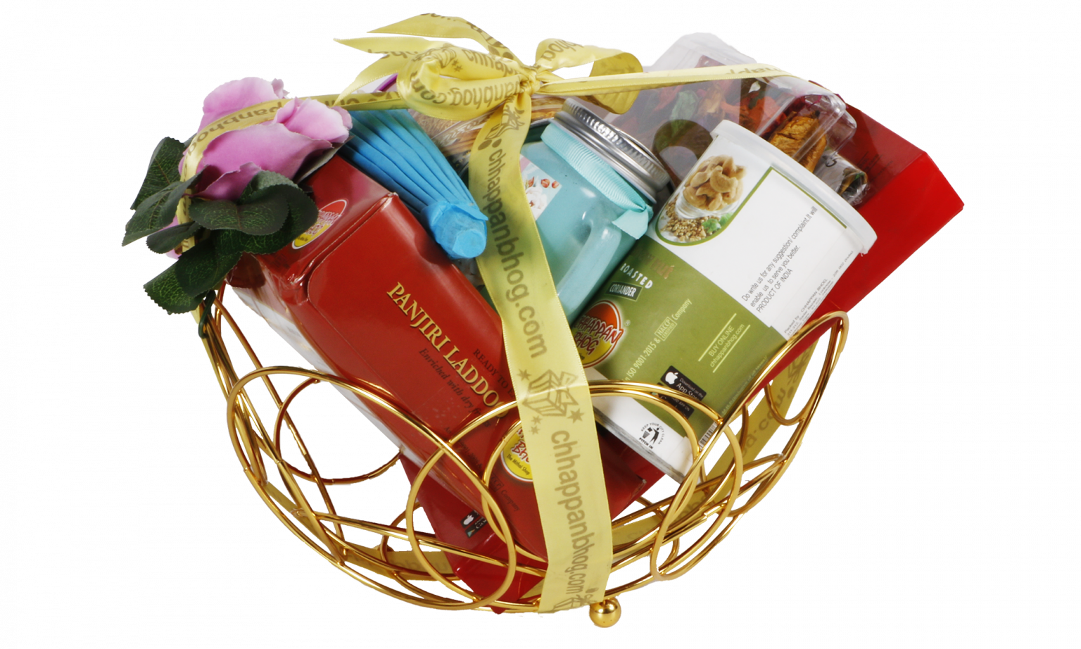 Golden Basket Hamper ChhappanBhog
