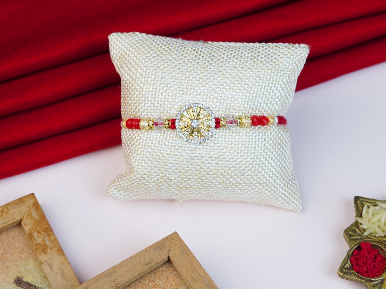 Round Stonework Rakhi
