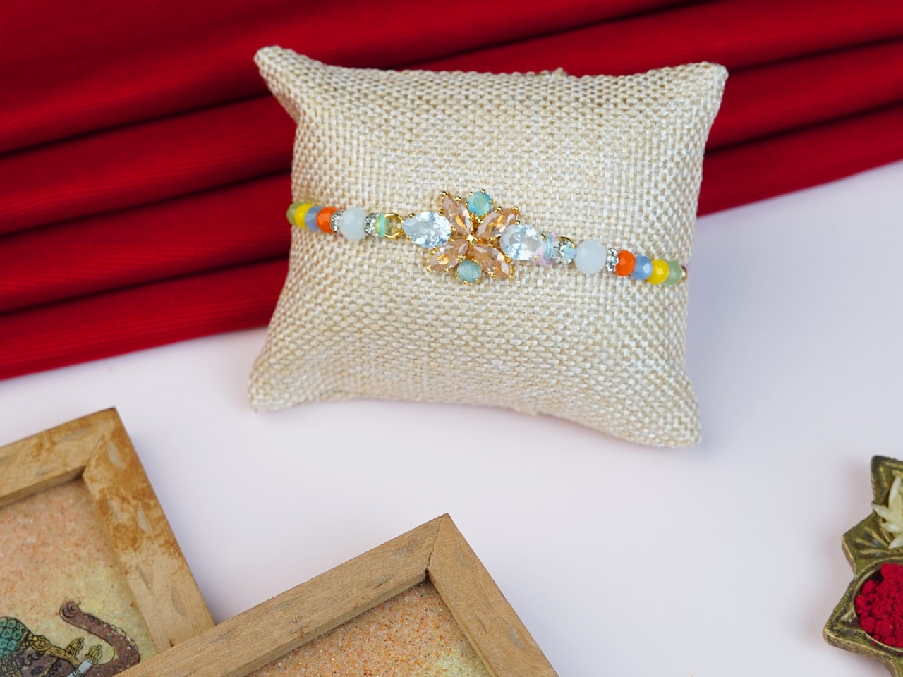 Multi Stone Rakhi