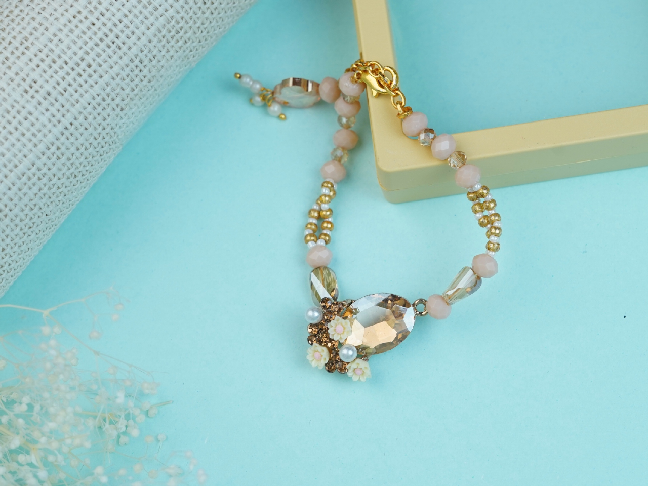 Pretty Stone & Beads Rakhi