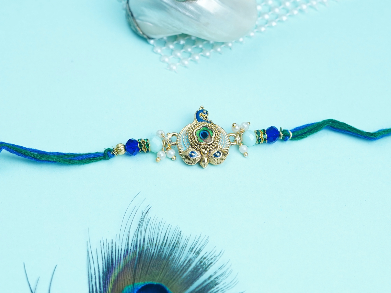 Peacock Tikra Rakhi