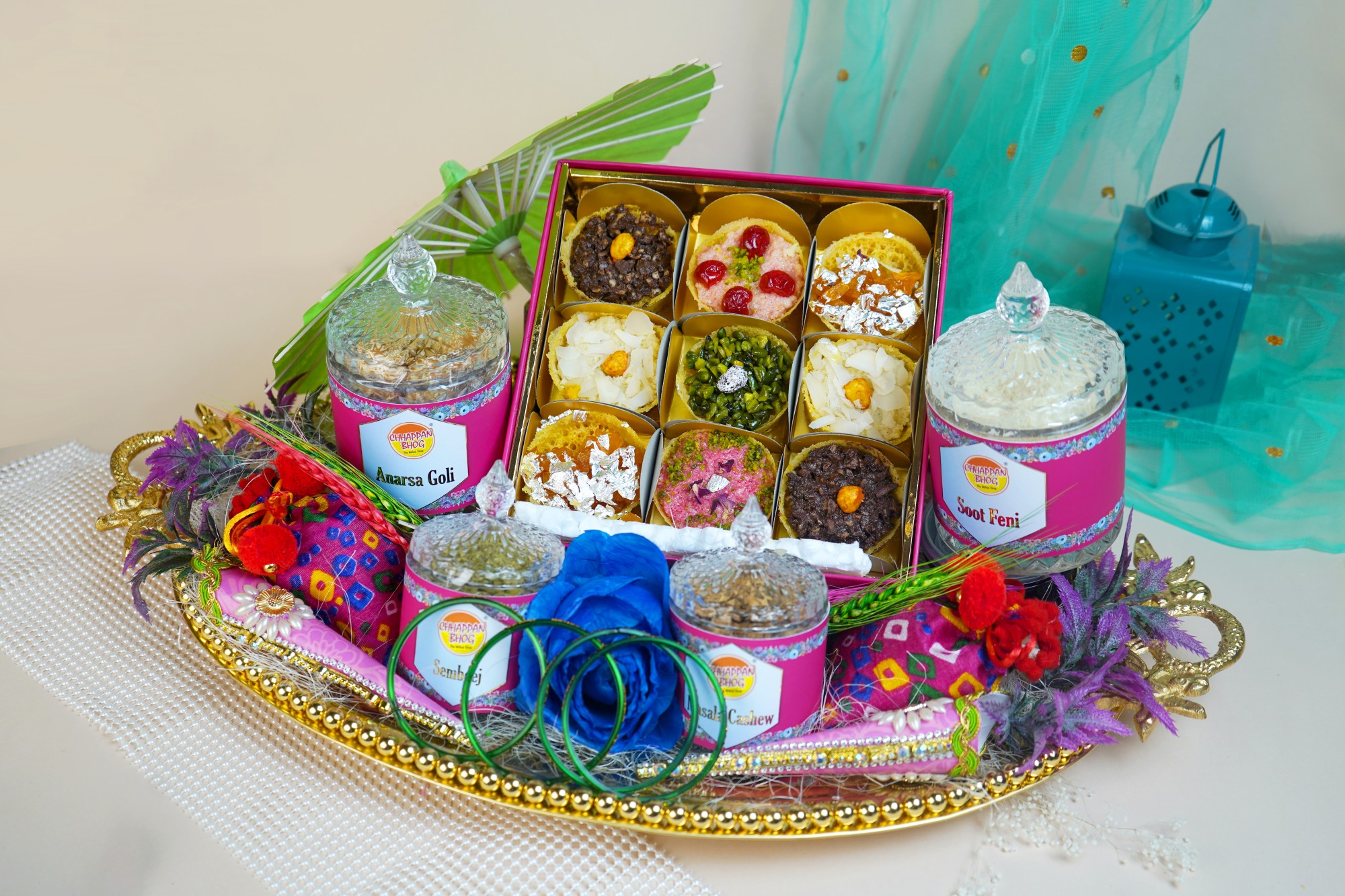 Teej Special Golden Tray