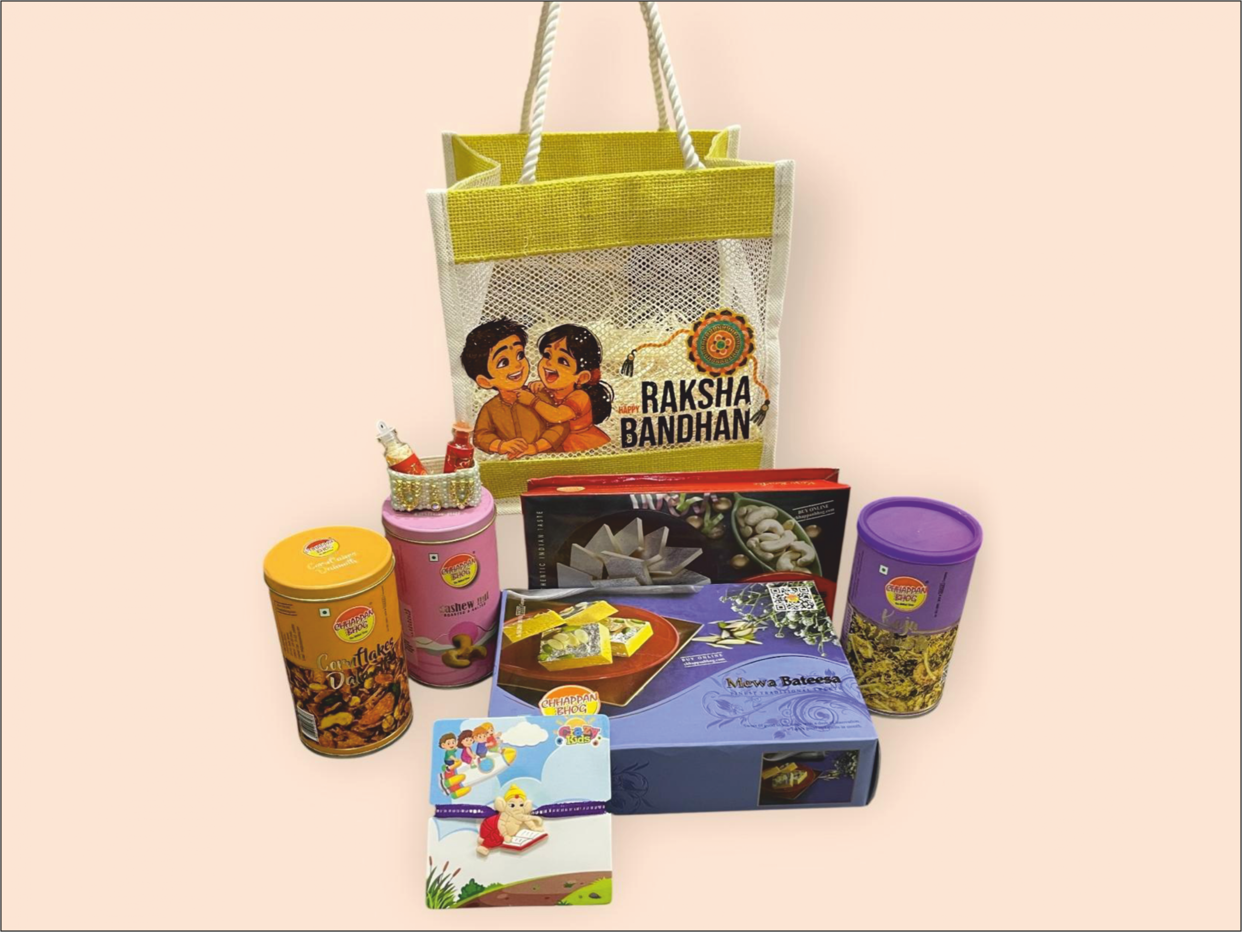 Yellow Jute Rakhi Bag