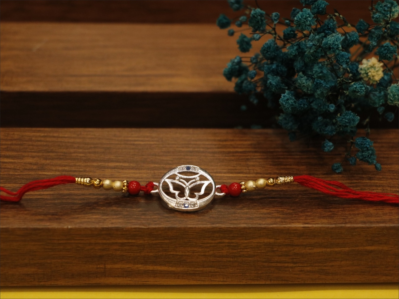 Silver Butterfly Rakhi