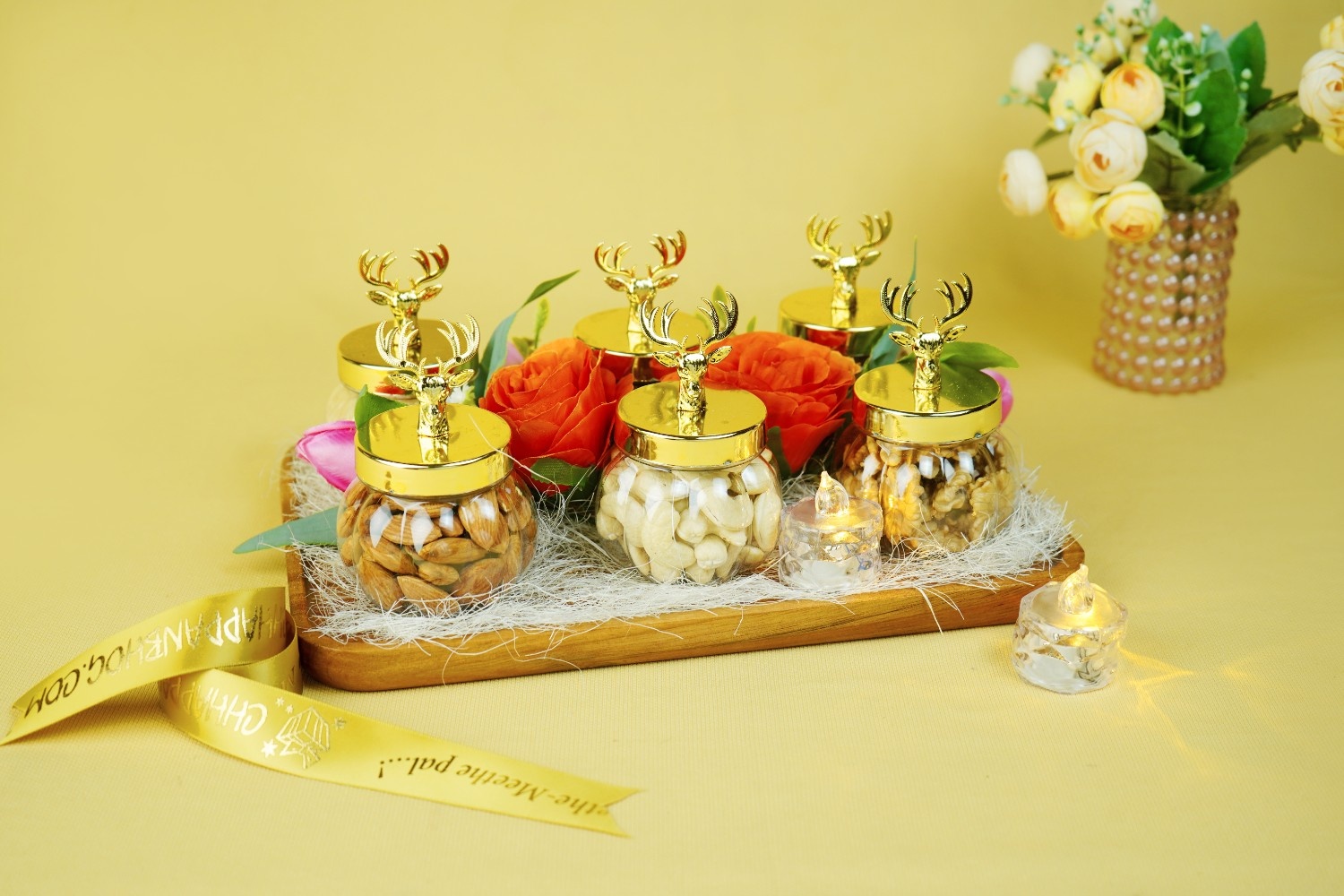 Reindeer Glow Jar Tray