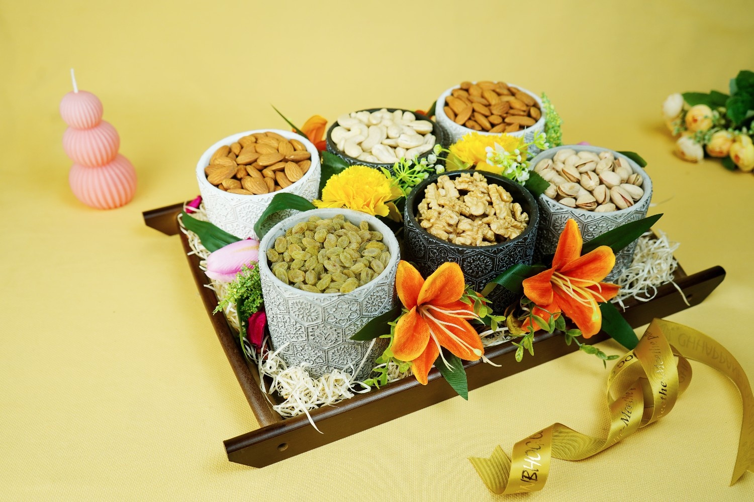 Festive Slim 6 Jar Tray