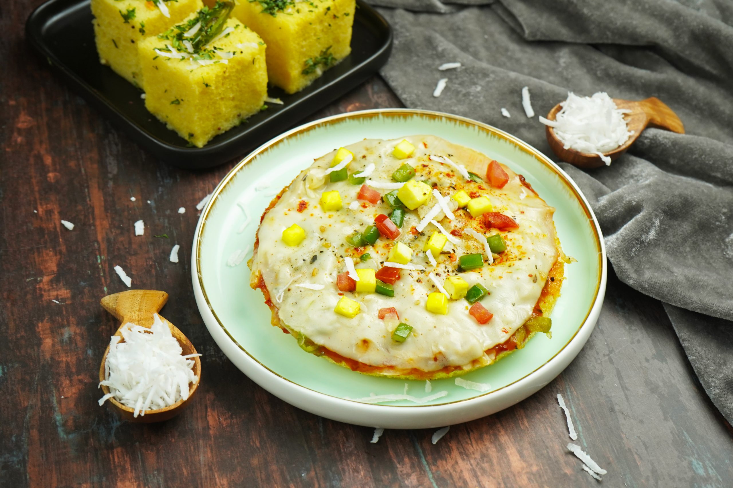 Pizza Dhokla