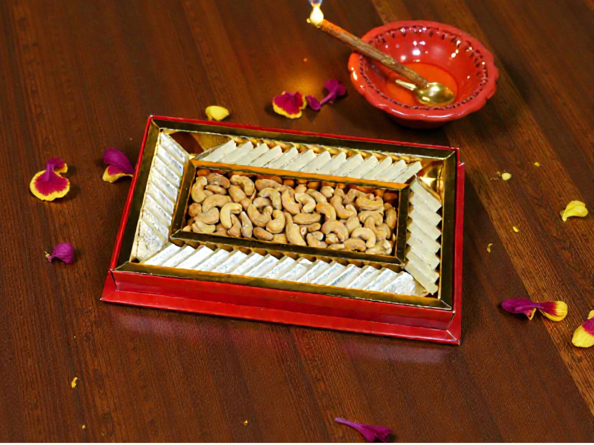Kaju Barfi and Salted Fry Cashew