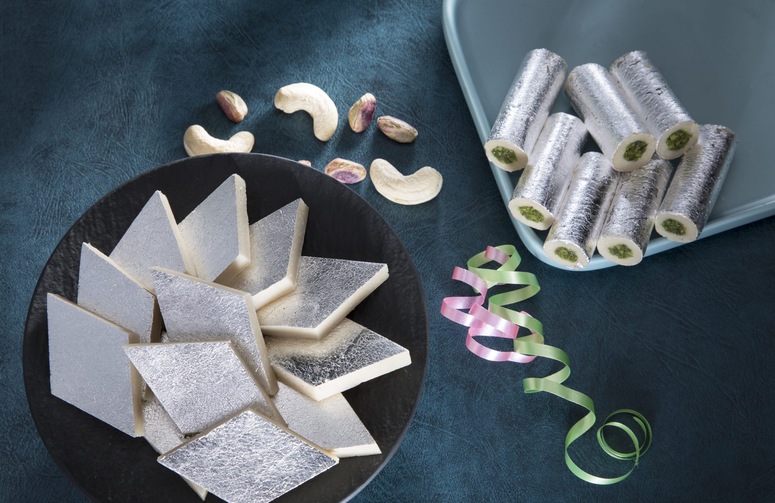 Kaju Barfi and Pista Roll