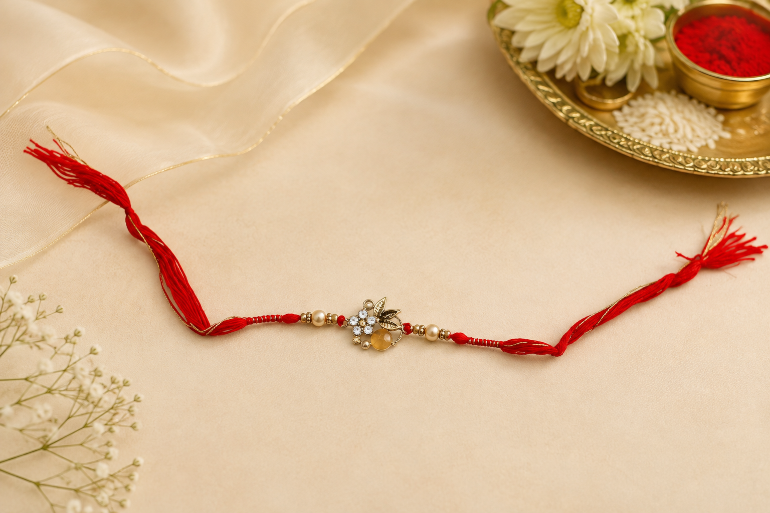 Floral Charm Rakhi(B6424)