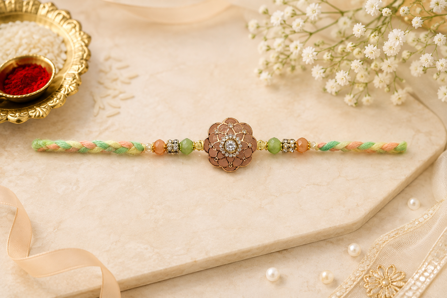 Pastel Bloom Rakhi(b7799)
