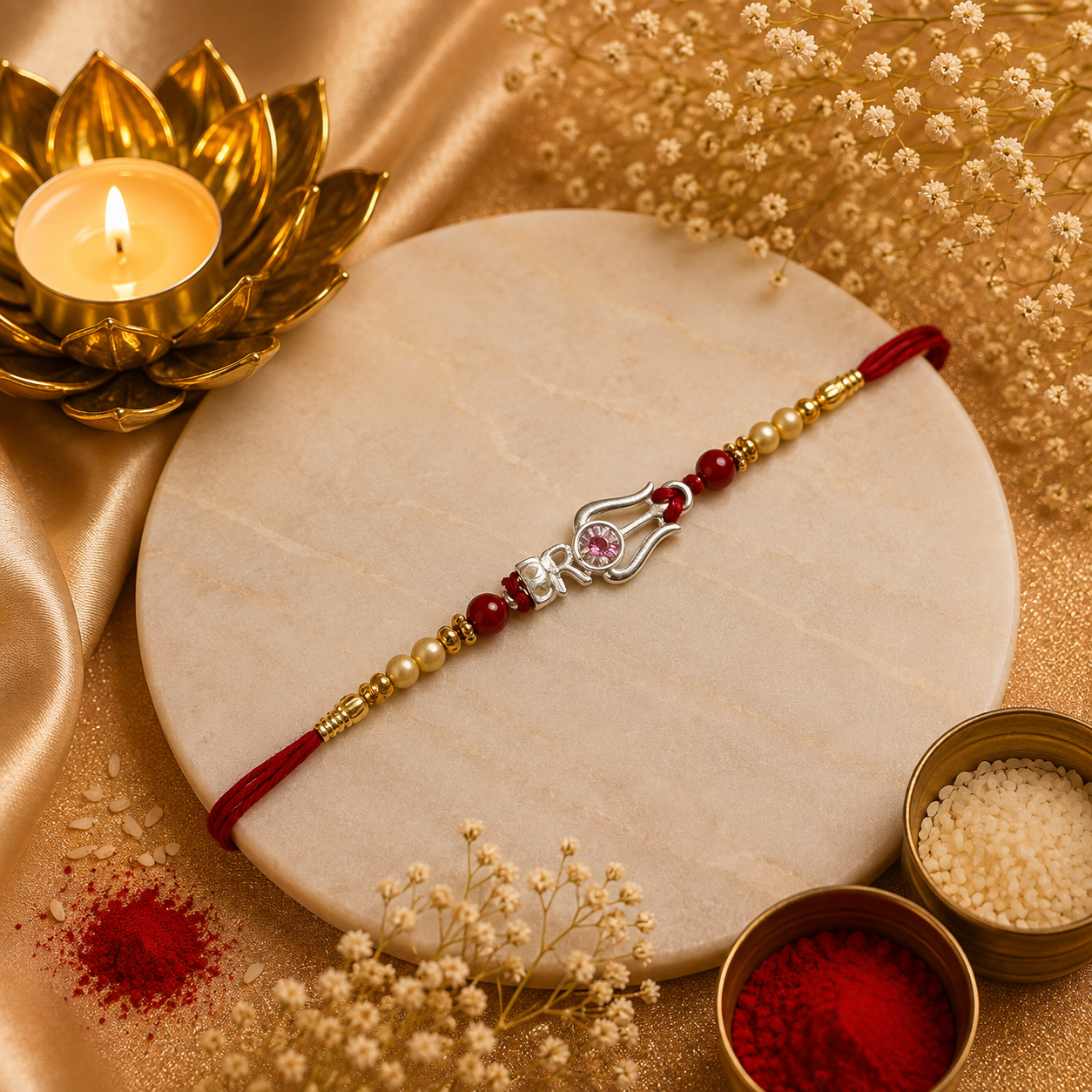 BRO Trishul Silver Rakhi (CB-S-15)