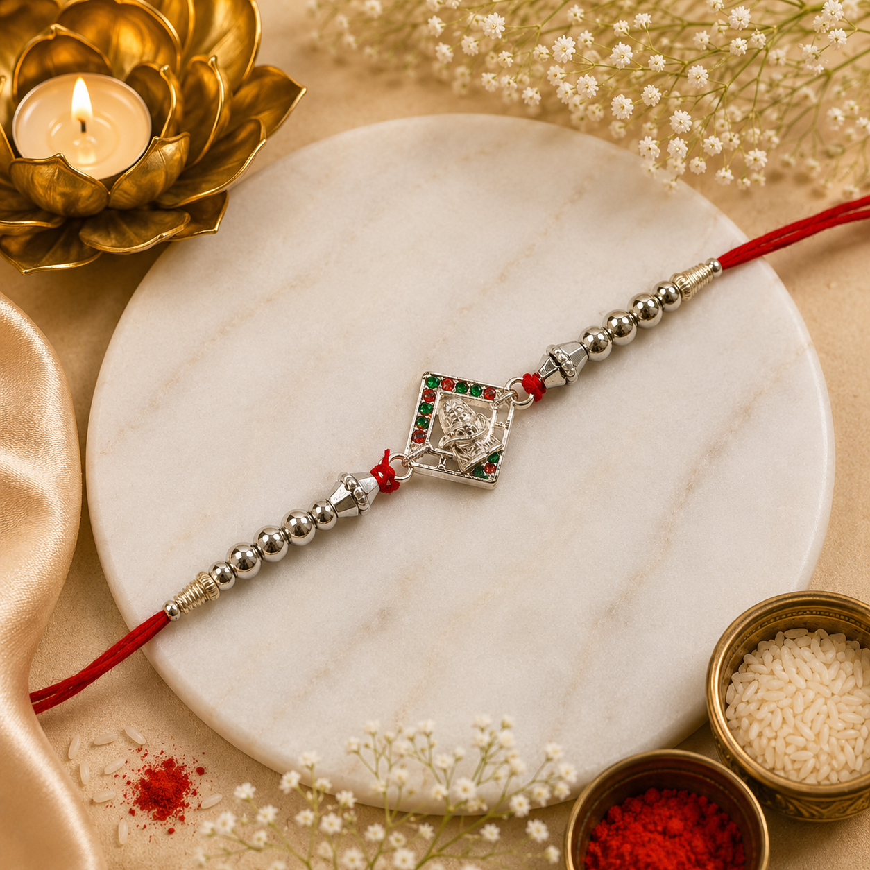 Silver Charm Rakhi (CB-S-16)