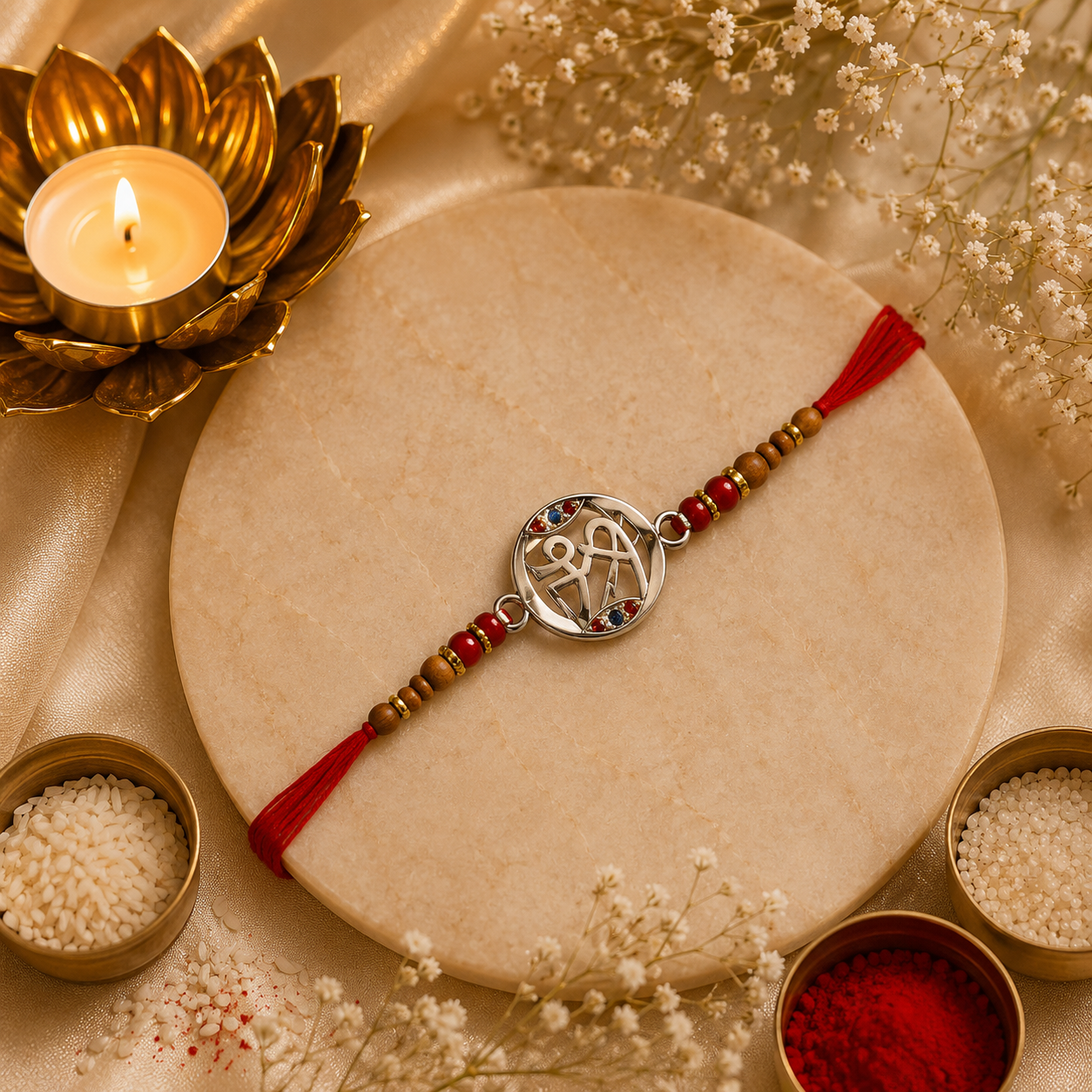 Silver Shree Silver Rakhi (CB-S-19)