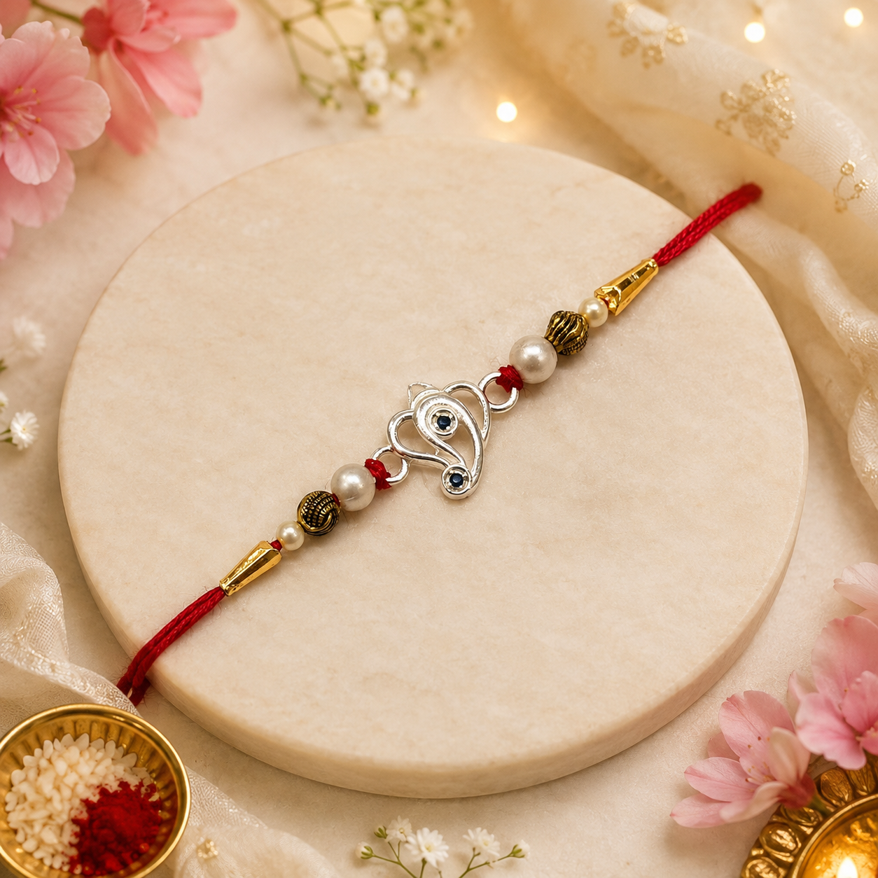 Ganesh Silver Rakhi (CB-S-29)