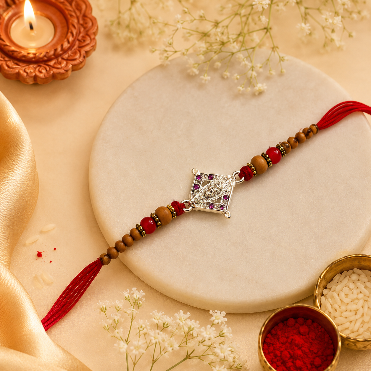 Royal Silver Rakhi (CB-S-31)