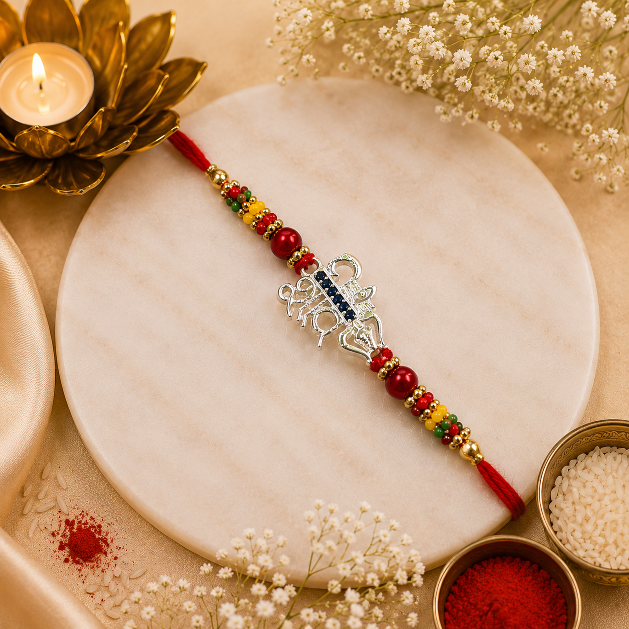 Shivji Silver Rakhi (CB-S-51)