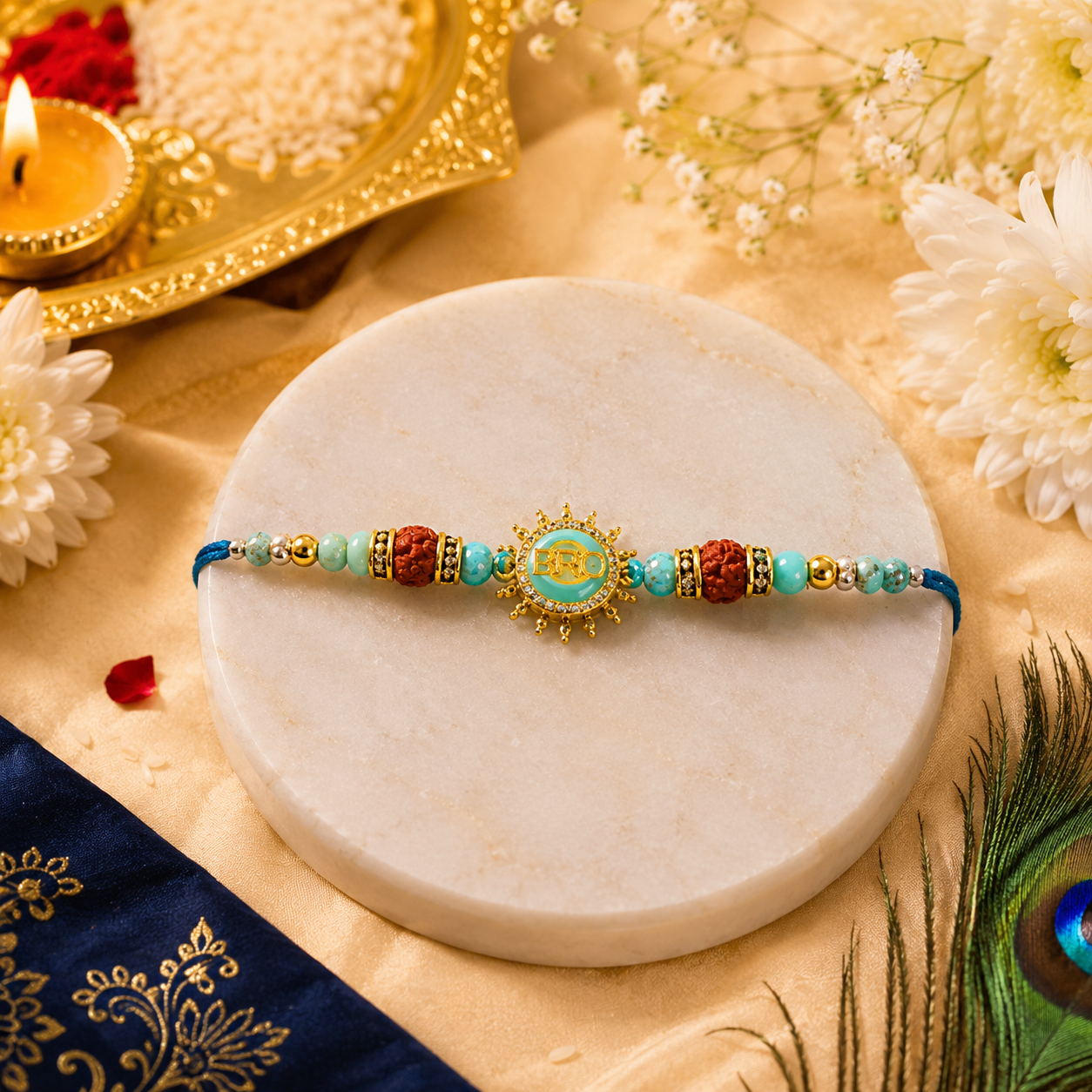 Turquoise BRO Rudraksha(CBR-10)