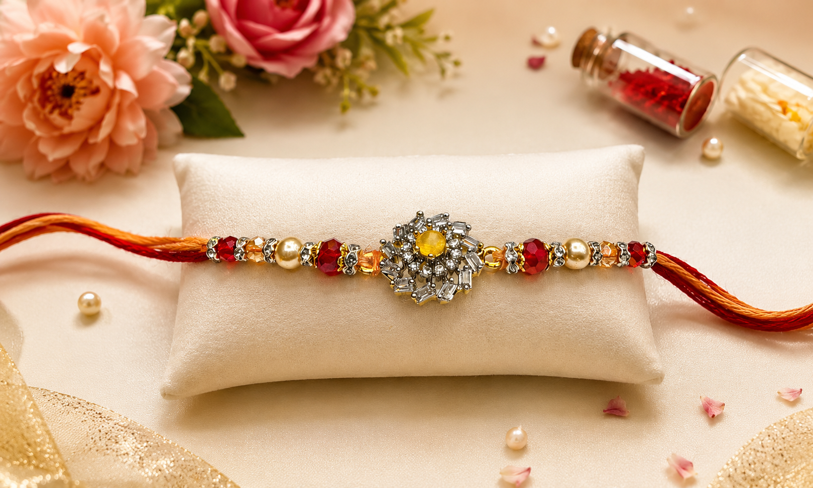 Sunburst Crystal Rakhi (VN113)