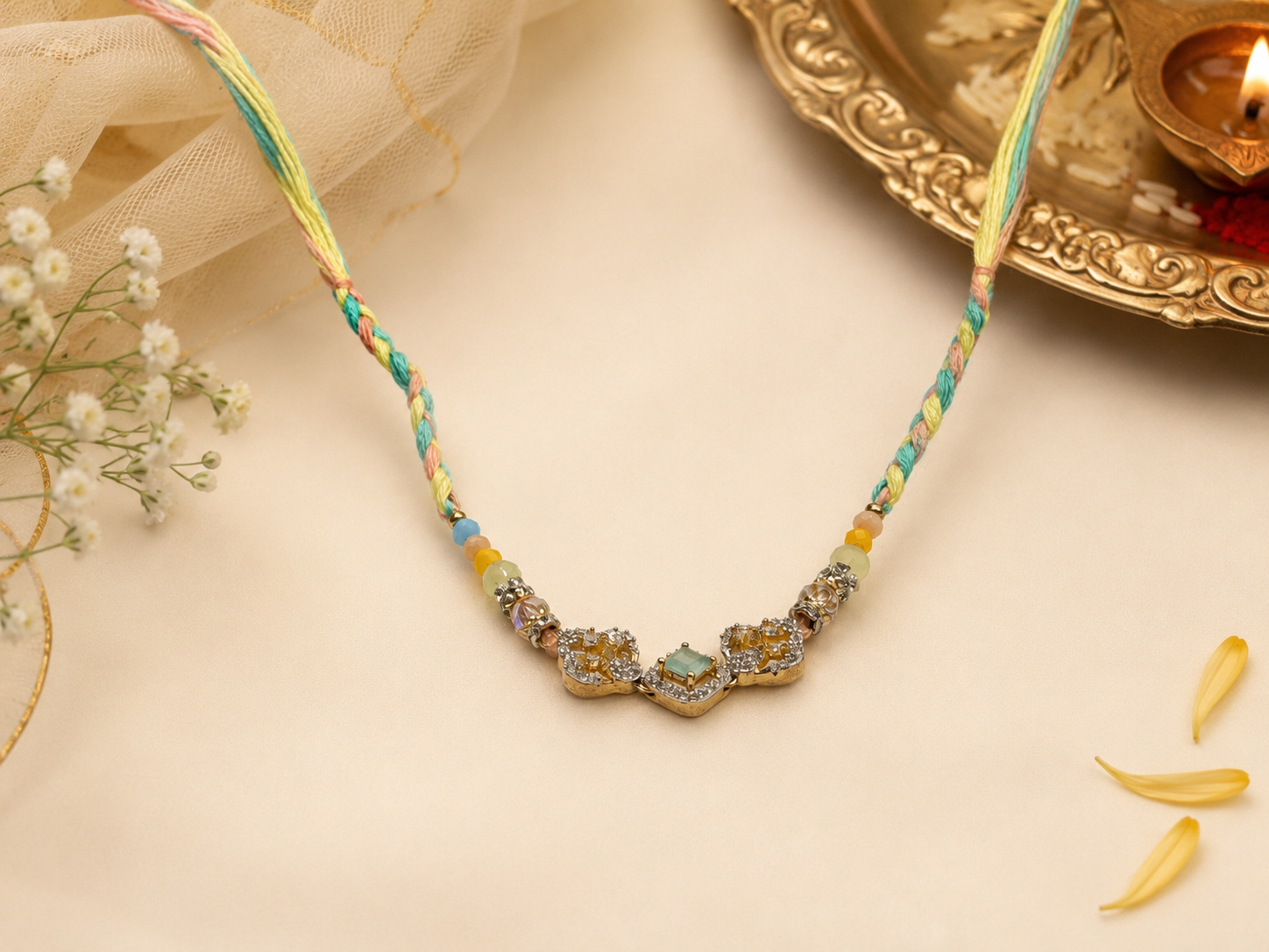 Crystal charm Rakhi (VN135)