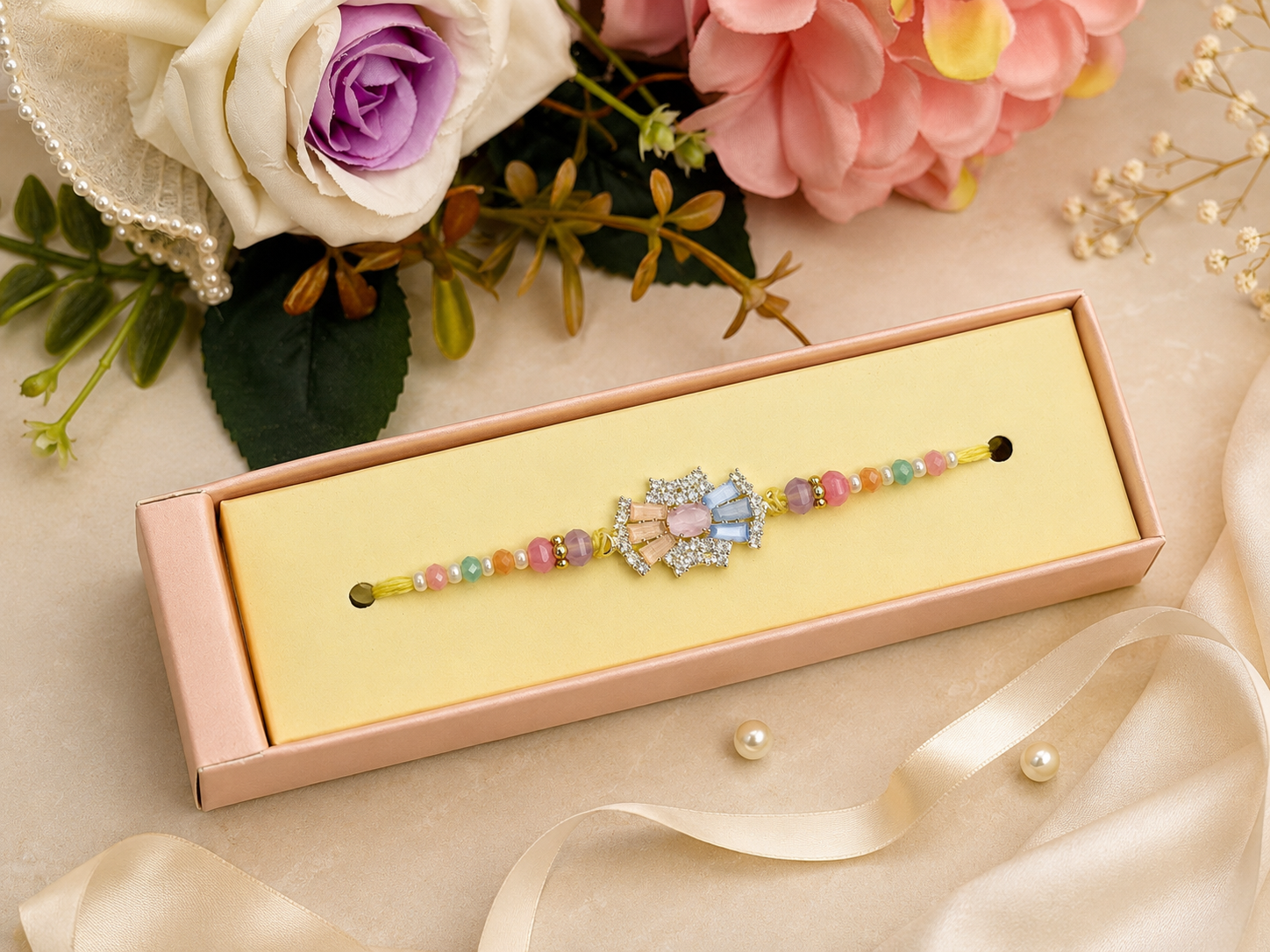 Pastel Snowflake Rakhi (B8463)