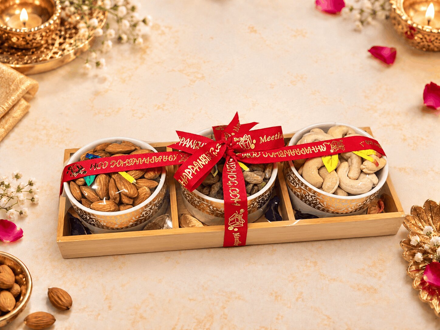 Festive Diwali Nut Gift Tray