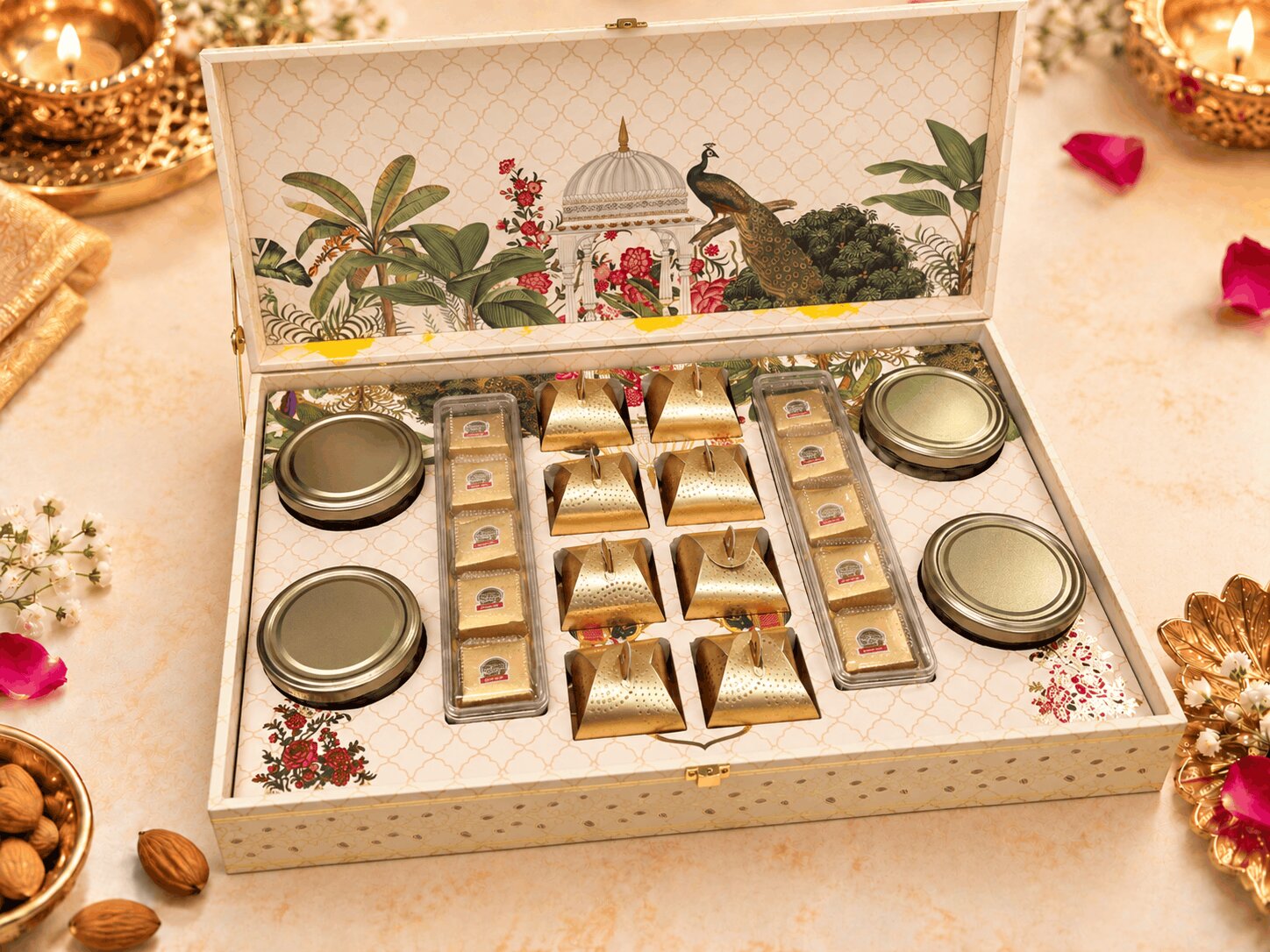 Elegant Diwali Gift Peacock Box