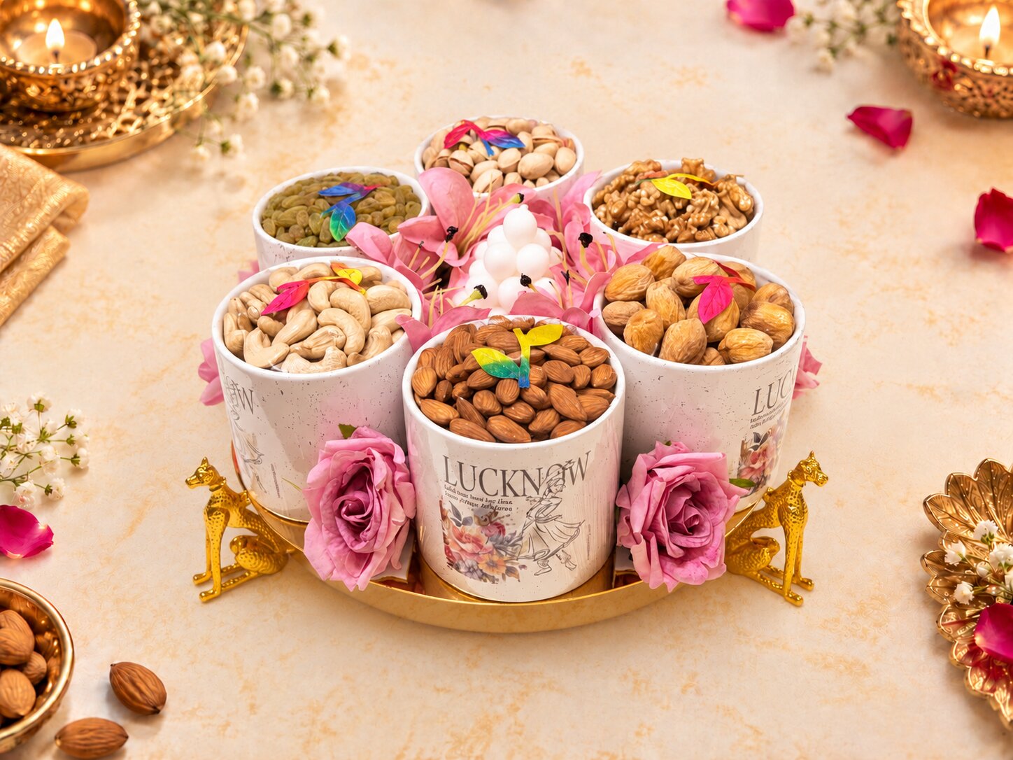 Luxurious Diwali Dry Fruit Tray