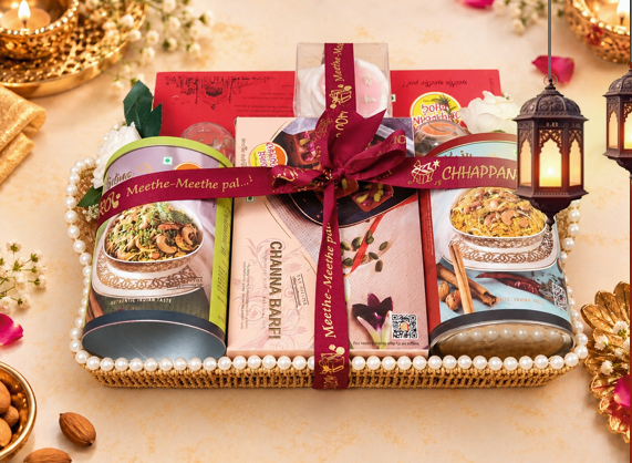 Elegant Diwali Gift Hamper with Sweets